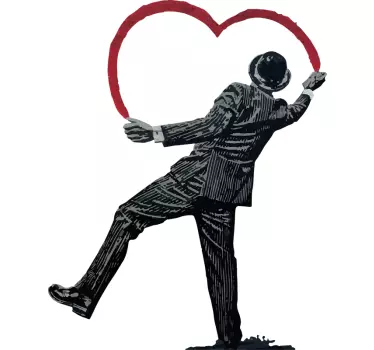 Banksy graffiti vinyl væg kunst mærkat - TenStickers