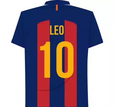 Messi fodbold klistermærke - TenStickers