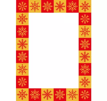 Jul snefnug ramme jul væg klistermærke - TenStickers
