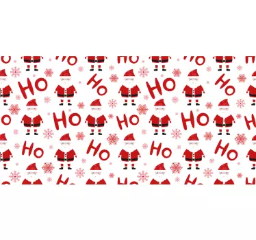 Juleklistermærke og hohoho-mønster - TenStickers