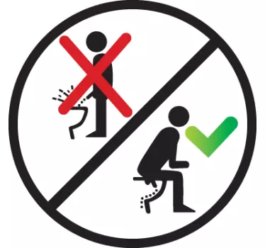 Korrekt urineringstegn - TenStickers