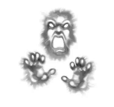 Dæmon gennem væggen halloween vægmærkat - TenStickers
