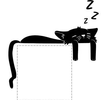 Sort katte lysafbryder dæksel mærkat - TenStickers