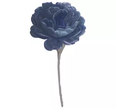 Lyseblå skygger blomster vægoverføringsbillede - TenStickers