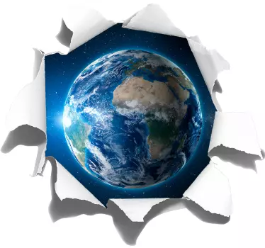 Optisk effekt af jorden wallsticker - TenStickers