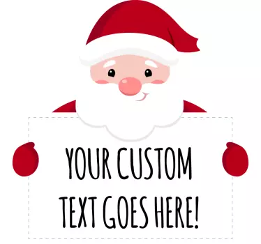 Personlig julemanden julemærkat - TenStickers