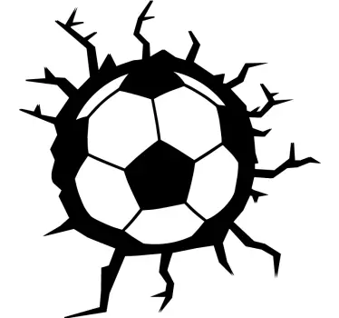 3d fodbold visuelle effekter vægoverføringsbillede - TenStickers