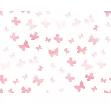 Lyserøde sommerfugledekaler til møbler - TenStickers