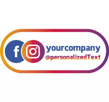 Facebook instagram butiksvinduesmærkat - TenStickers