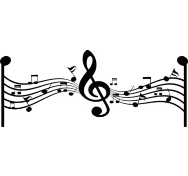 G-nøgle klassisk musik mærkat - TenStickers