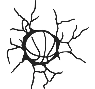 3d basketball bold effekt klistermærke - TenStickers