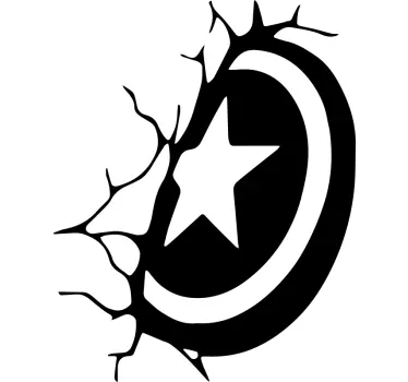 Wallstickers til børn Captain America skjold - TenStickers