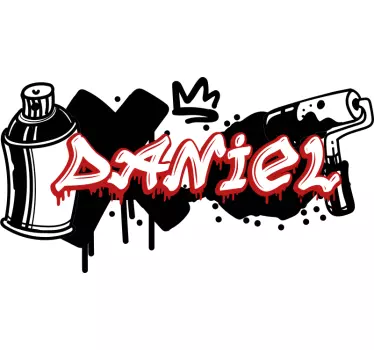 Minimale farver grafitti urban mærkat - TenStickers
