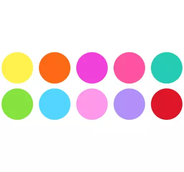 Farvede cirkler wallstickers til børn - TenStickers
