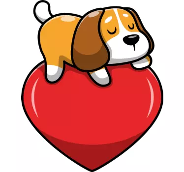 Sovende hund mærkat - TenStickers