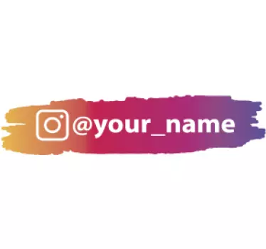 Personlig maling slagtilfælde instagram tegn klistermærke - TenStickers