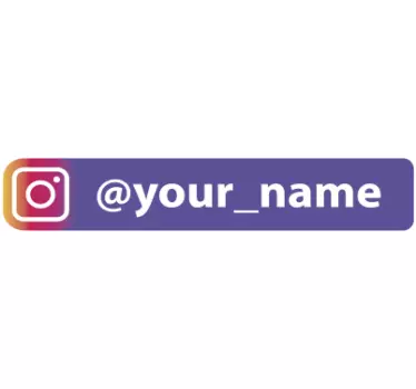 Personlig lilla instagram logo klistermærke - TenStickers