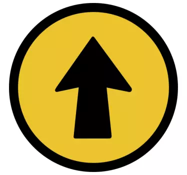Sorte og gule pil vinyl klistermærker til gulv - TenStickers