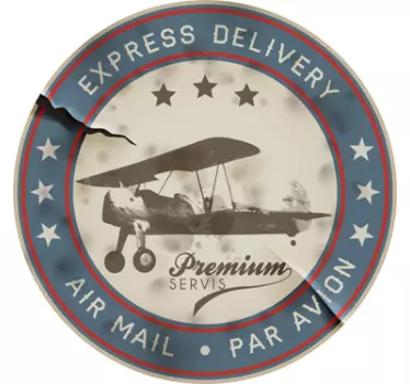 Airmail stempel laptop klistermærke - TenStickers