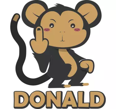 Abe med navn tilpasset mærkat - TenStickers