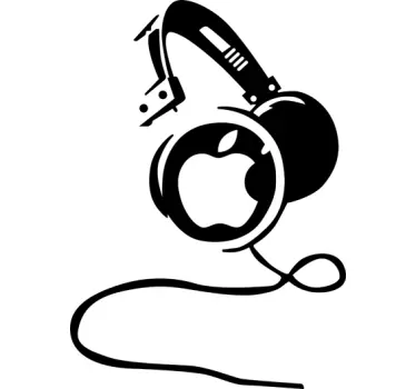 Laptop stickers headphones - TenStickers