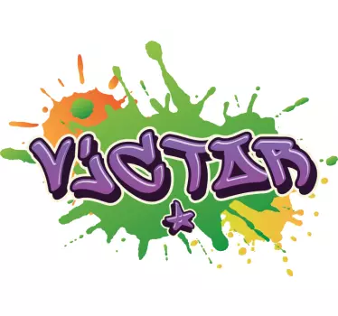 Graffiti navn hvirvel bymærkat - TenStickers