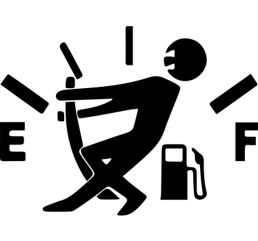 Kæmper for fuld benzin klistermærke til bil - TenStickers