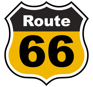 66 rute med symbol bilmærke - TenStickers