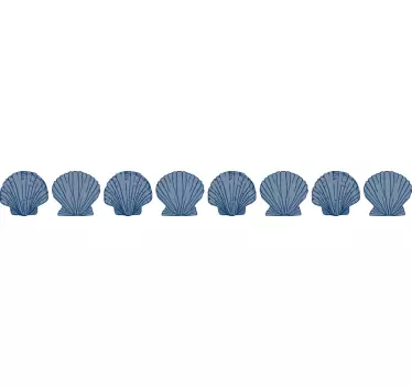 Kantbånd klistermærke muslingeskal inspiration - TenStickers