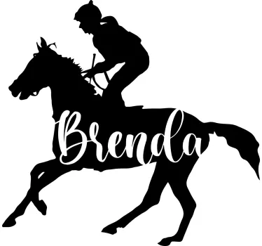 Personlig jockey brugerdefineret mærkat - TenStickers