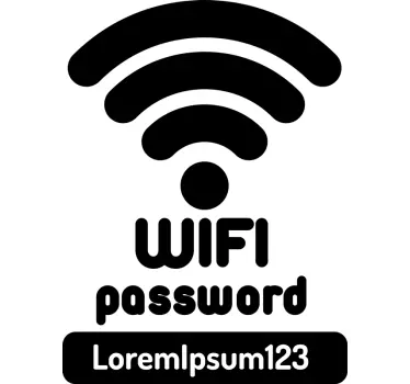 Wifi-adgangskode tech-mærkat - TenStickers