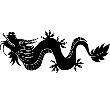 Monocolor dragon bil mærkat - TenStickers