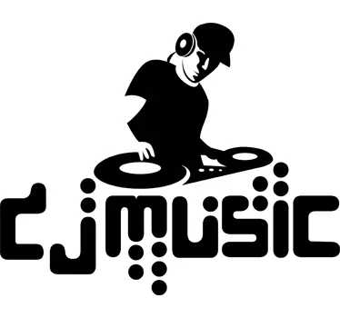 Dj musik væg klistermærke - TenStickers
