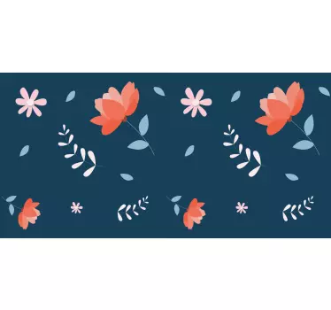 Folie til møbler med blomsterillustration - TenStickers