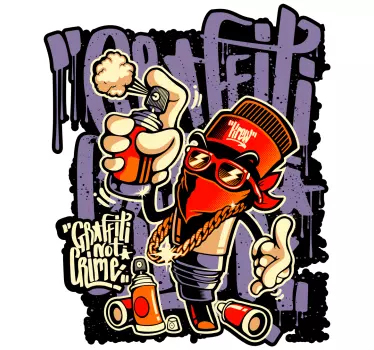 Graffiti street art klistermærke bundt - TenStickers