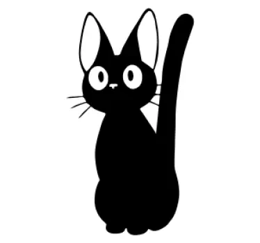Klistermærke med sort kathund - TenStickers