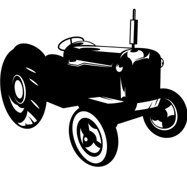 Gammel stil farm traktor bil mærkat - TenStickers