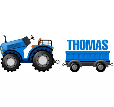 Retro personlig traktor legetøjsmærkat - TenStickers