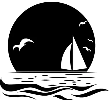Solnedgang strand klistermærke til campingvogn - TenStickers