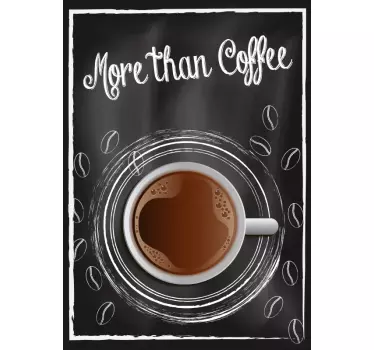 Ovenfra kop kaffe service mærkat - TenStickers