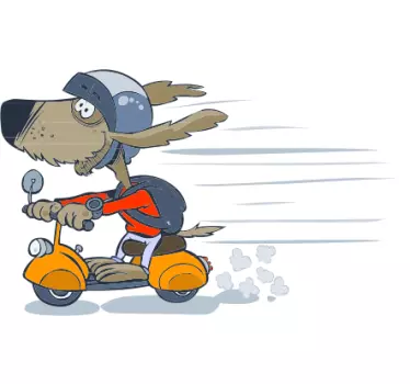 Scooter hund klistermærke - TenStickers