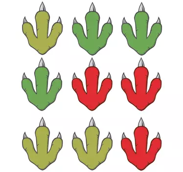 Dinosaur fodaftryk drage væg klistermærke - TenStickers