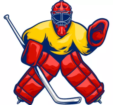 Ishockey målmand vægoverføringsbillede - TenStickers