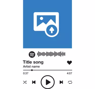 Spotify tekst og billede brugerdefineret klistermærke - TenStickers