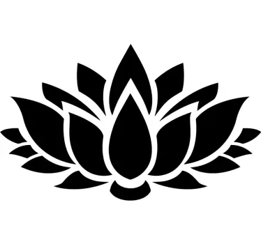 Simpel lotusblomst vægindretning - TenStickers