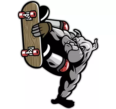 Skateboard hund væg indretning - TenStickers