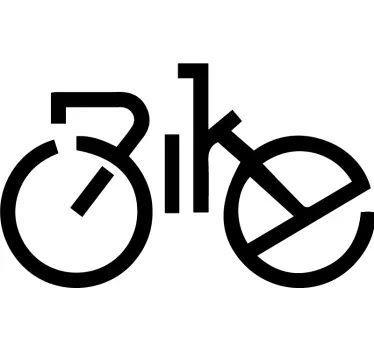 cykeltekst klistermærker til cykel - TenStickers