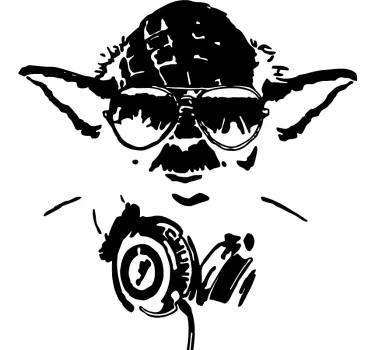 Dj yoda banksy vinyl kunst - TenStickers