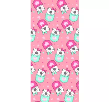 Sjove mops sender kærlighed iphone mærkat - TenStickers