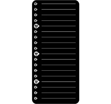 Højde mål diagram tavle klistermærke - TenStickers